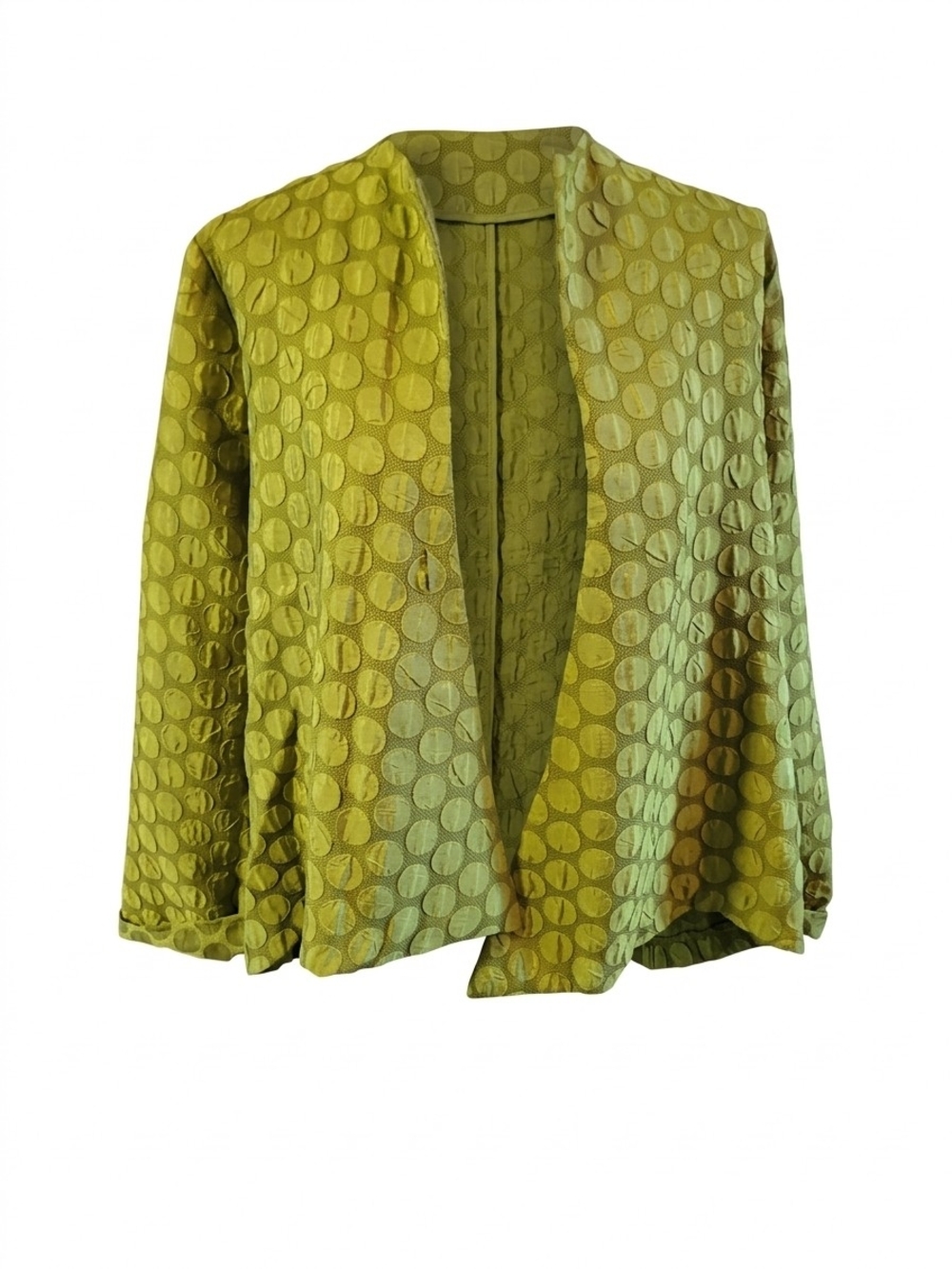 Joseph Ribkoff Olive Green Textured Open-Front Jacket